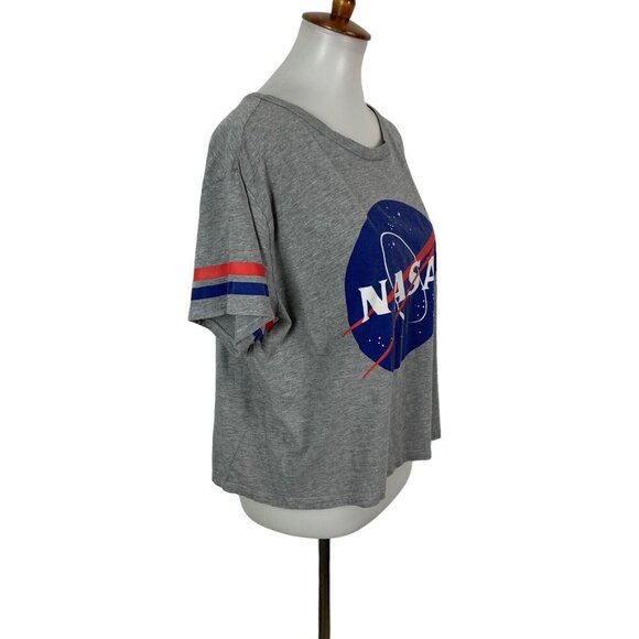 H&M Large Gray NASA Graphic Tee Space Short Sleeve Streetwear - Picture 3 of 5